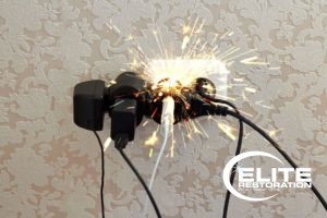 over-loaded electrical outlet sparking